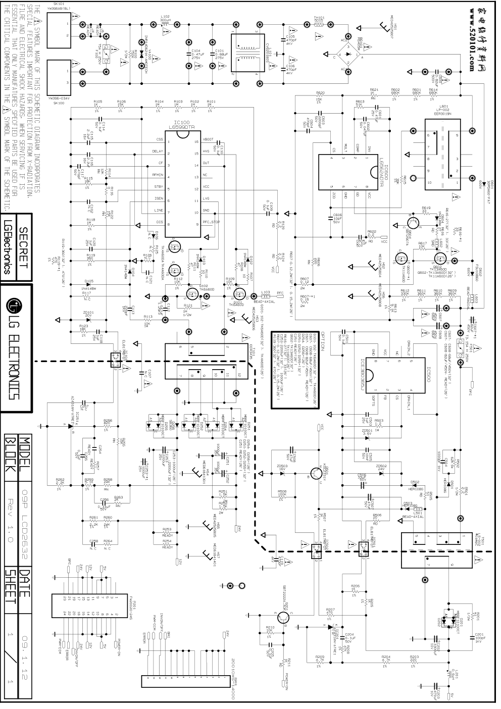 LG 32LH20R液晶电视电源板电路图-0 LG 32LH20R液晶电视电源板电路图-0