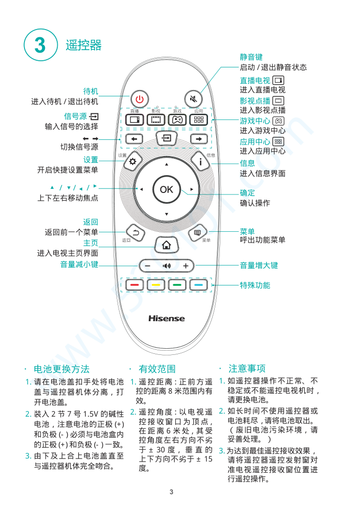 海信LED55K5500US液晶电视说明书-8