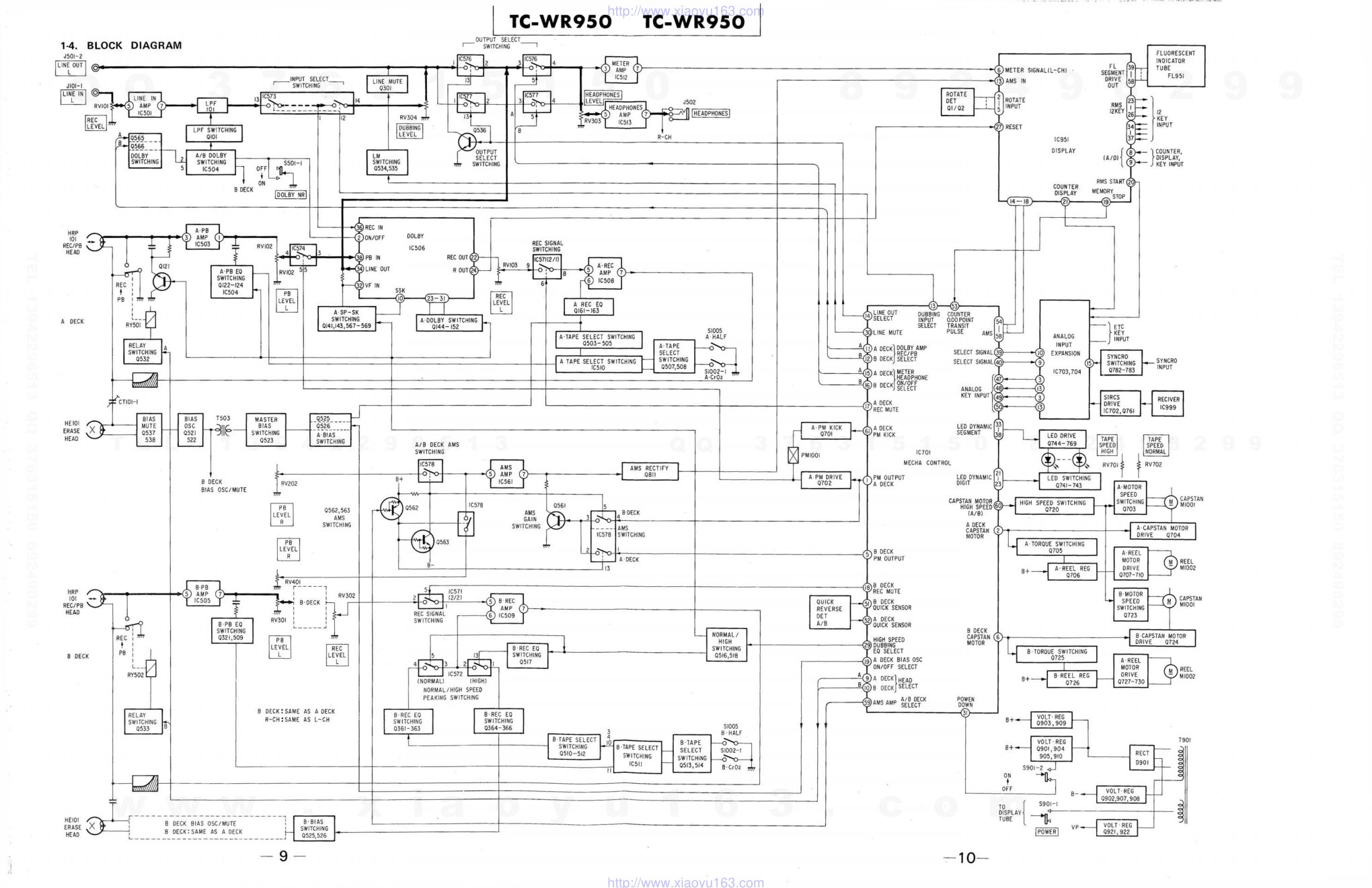 索尼SONY TC-WR950电路图-5 索尼SONY TC-WR950电路图-5