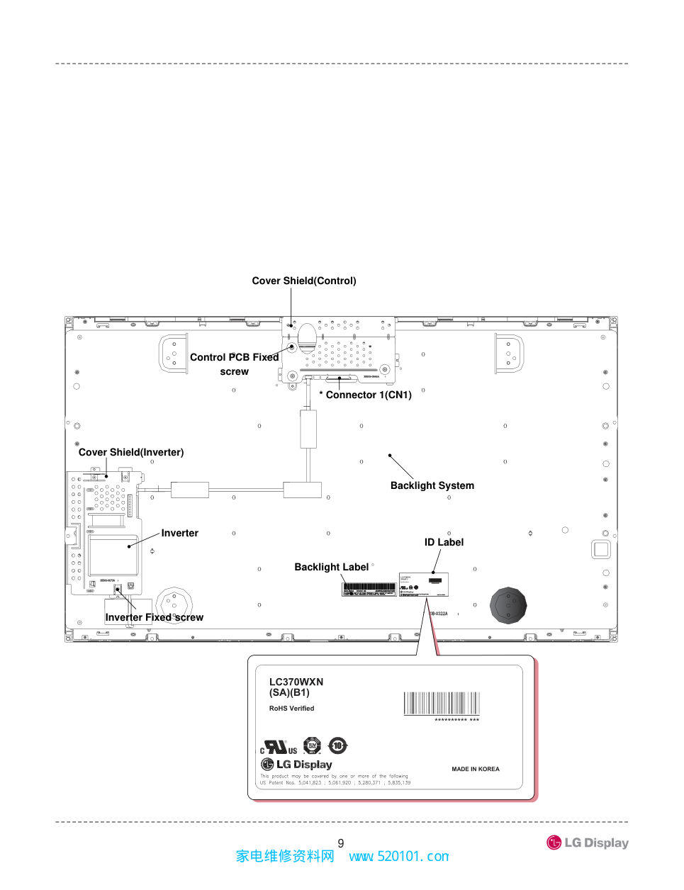 LG LC370WXN-SAB1-621液晶屏维修手册(电路原理图)-8 LG LC370WXN-SAB1-621液晶屏维修手册(电路原理图)-8