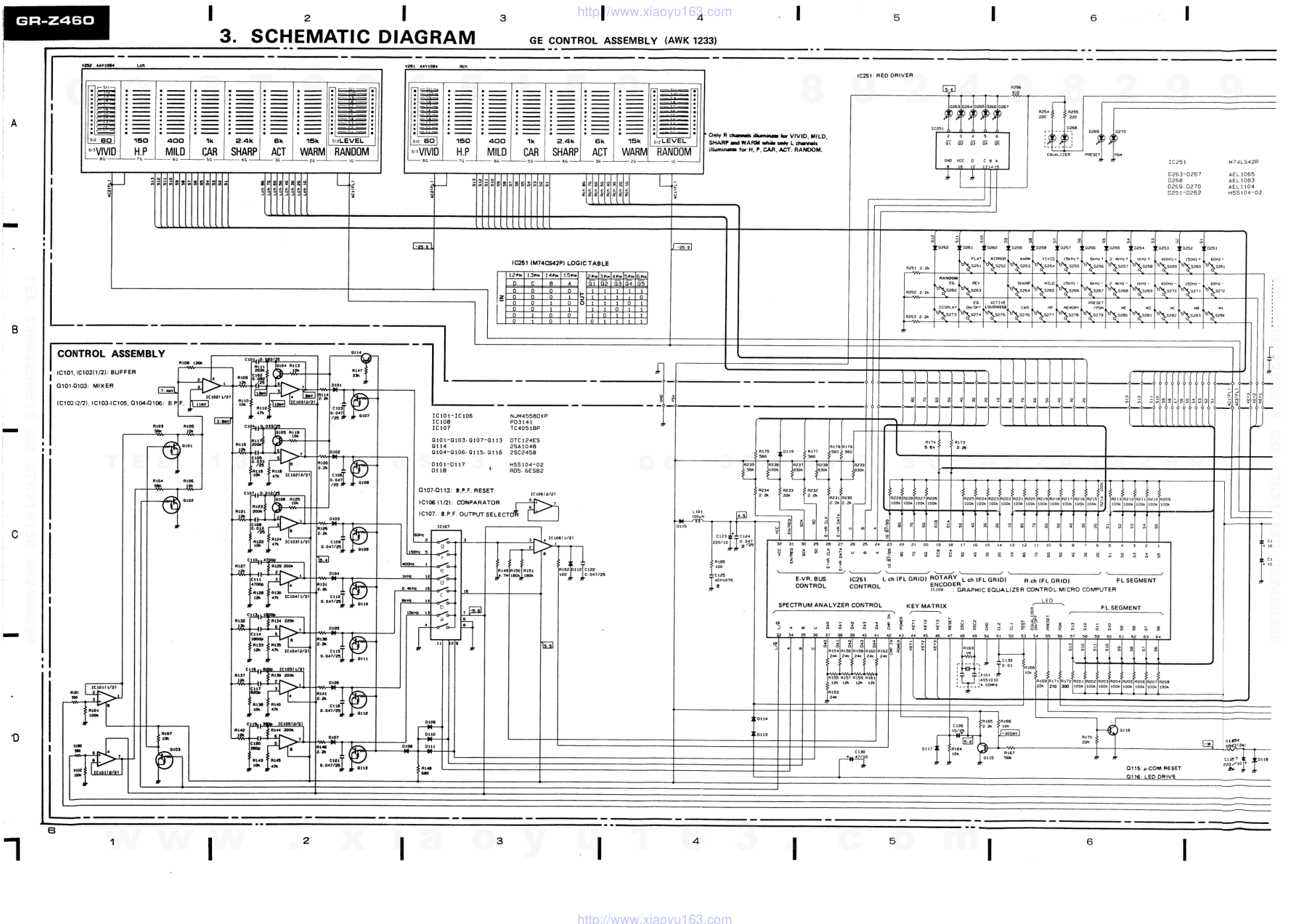 先锋PIONEER GR-Z460音响电路图-5