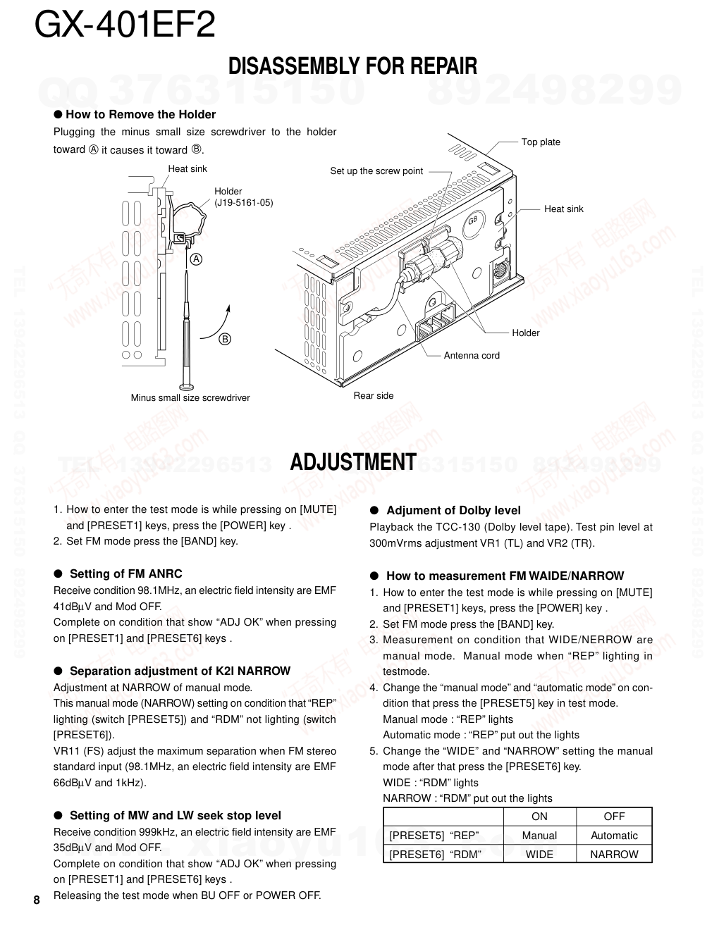 建伍KENWOOD GX-401EF2 CD卡式播放机维修手册-7 建伍KENWOOD GX-401EF2 CD卡式播放机维修手册-7