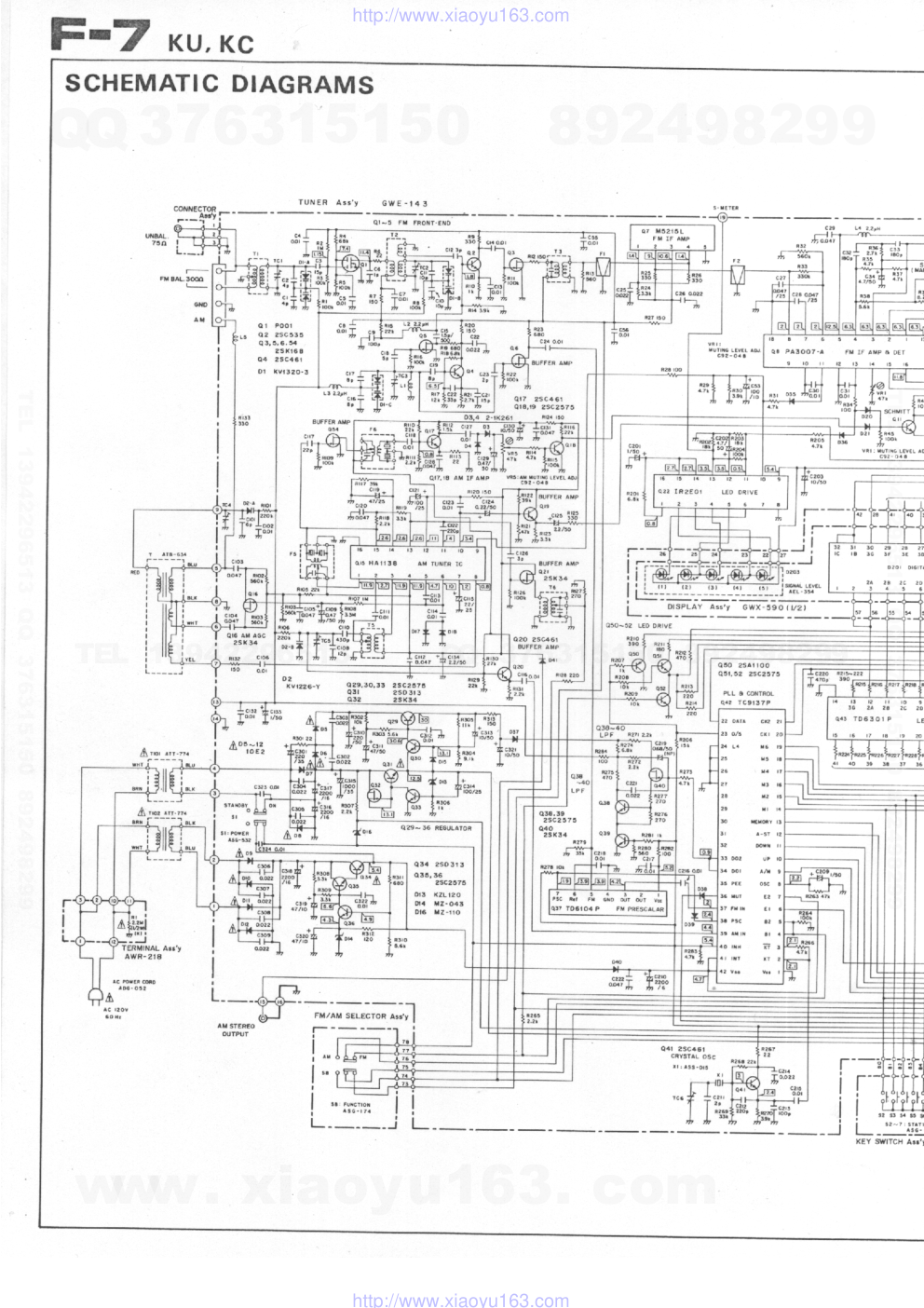 先锋PIONEER F-7音响电路图-0 先锋PIONEER F-7音响电路图-0