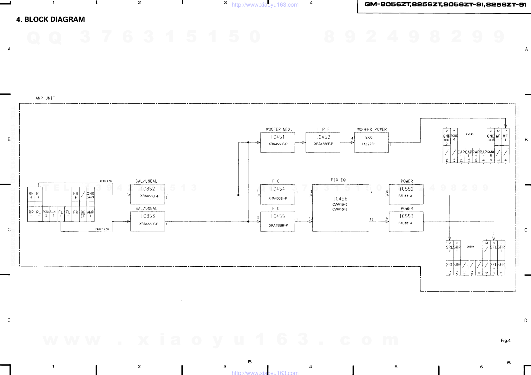 先锋PIONEER GM-8256ZT音响电路图-4 先锋PIONEER GM-8256ZT音响电路图-4
