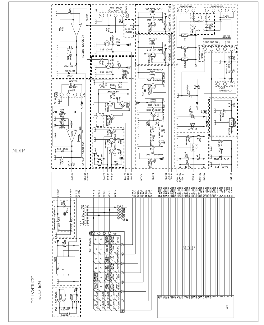 三星MW5592W微波炉电路图-1 三星MW5592W微波炉电路图-1