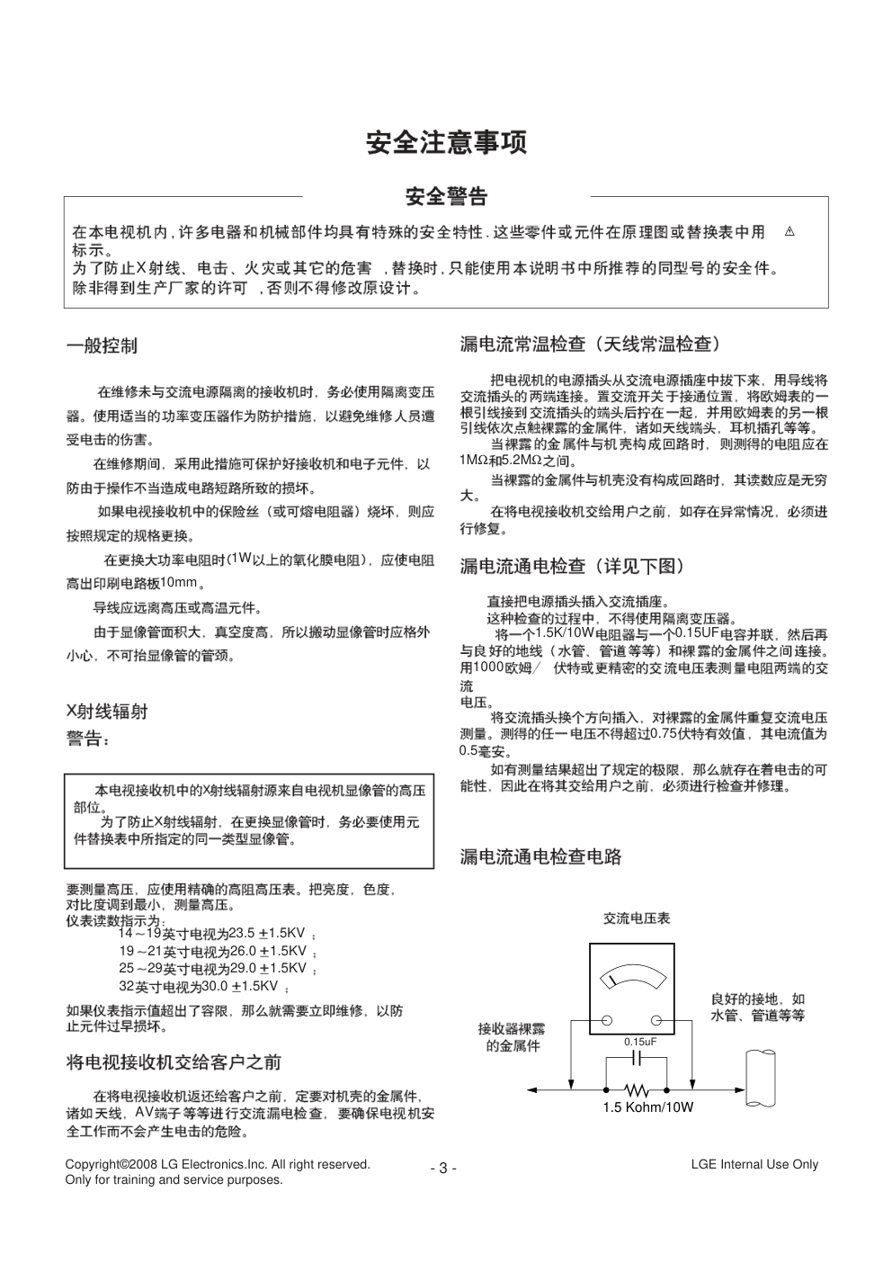 LG 29FG1RL彩电维修手册和原理图-2