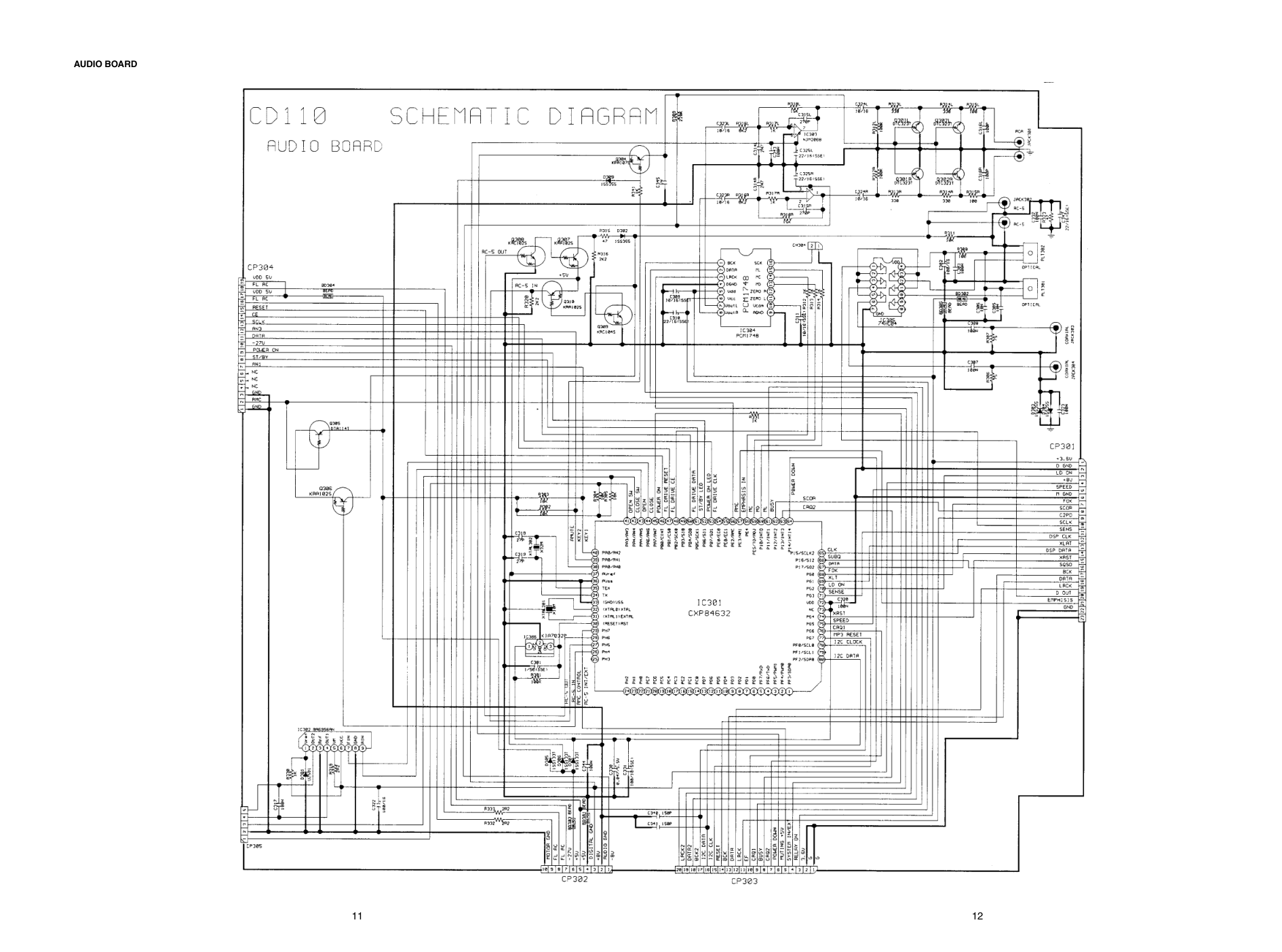 马兰士MARANTZ CD110F1S音响电路图-8 马兰士MARANTZ CD110F1S音响电路图-8
