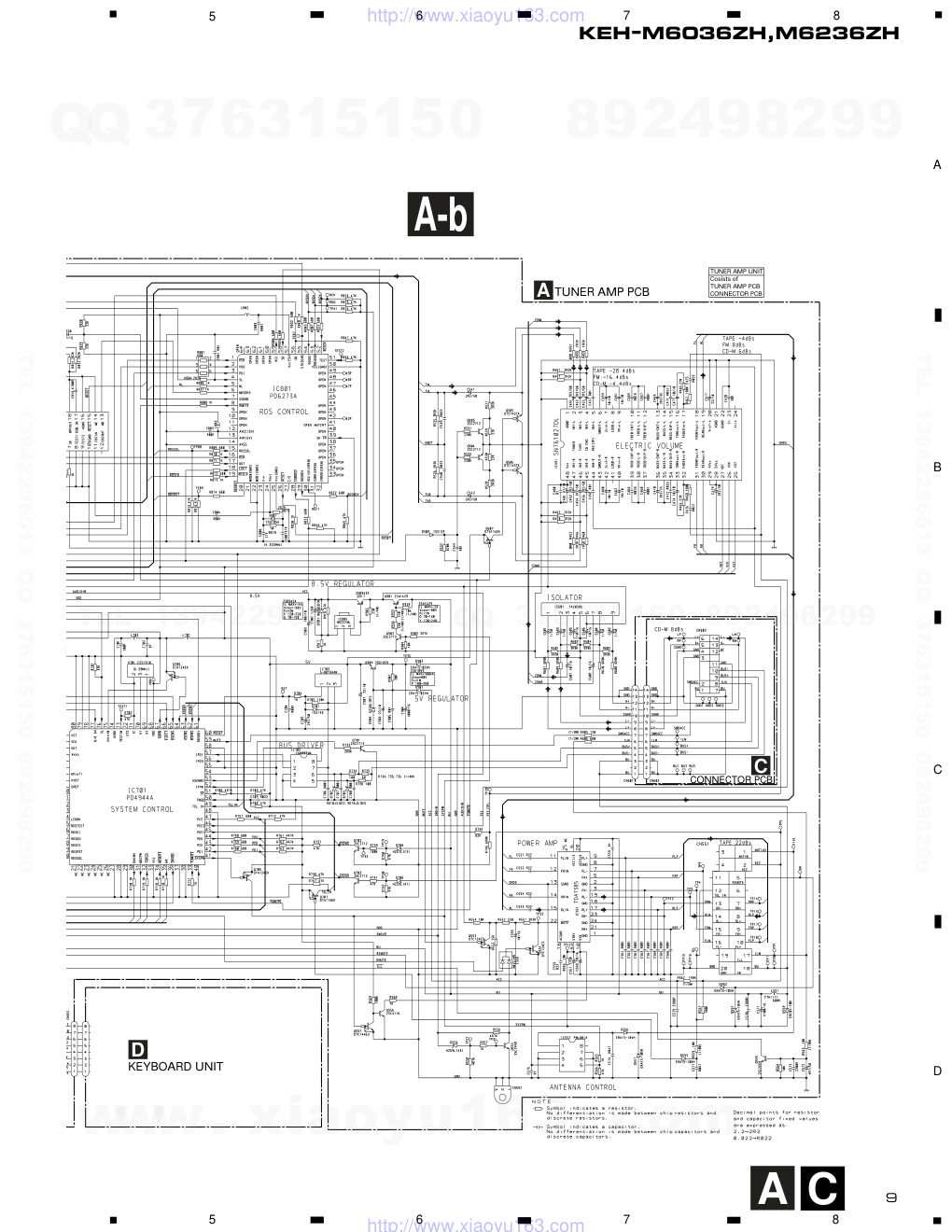 先锋PIONEER KEH-M6036ZH音响电路图-8 先锋PIONEER KEH-M6036ZH音响电路图-8