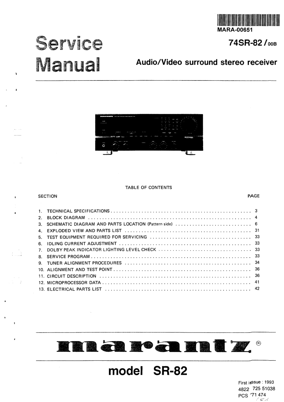 马兰士MARANTZ SR8200B音响电路图-0 马兰士MARANTZ SR8200B音响电路图-0