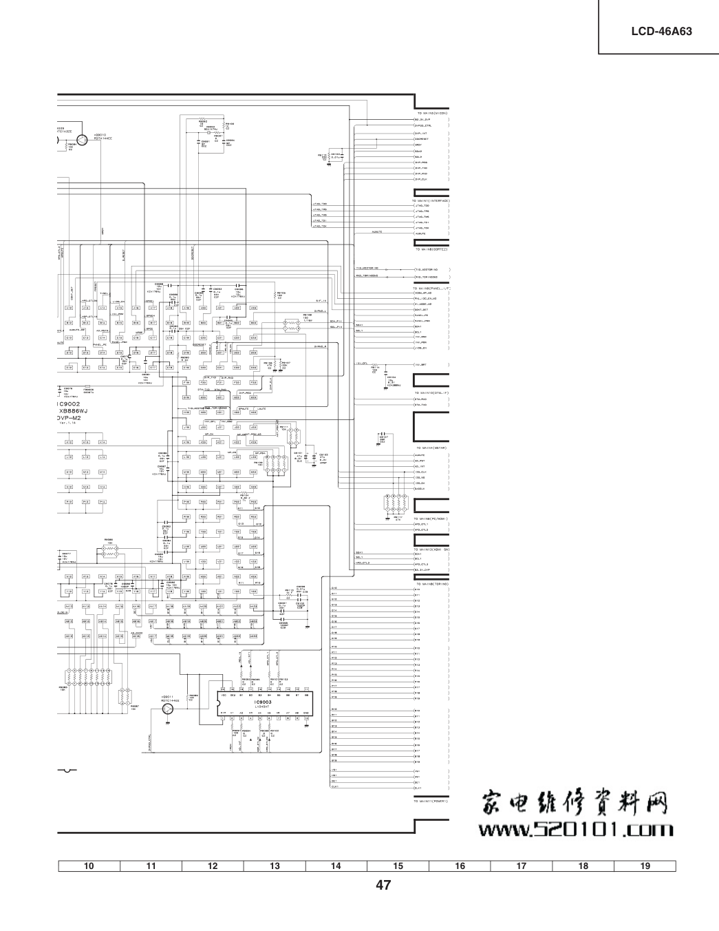 夏普LCD-46A63液晶电视电路图-3 夏普LCD-46A63液晶电视电路图-3