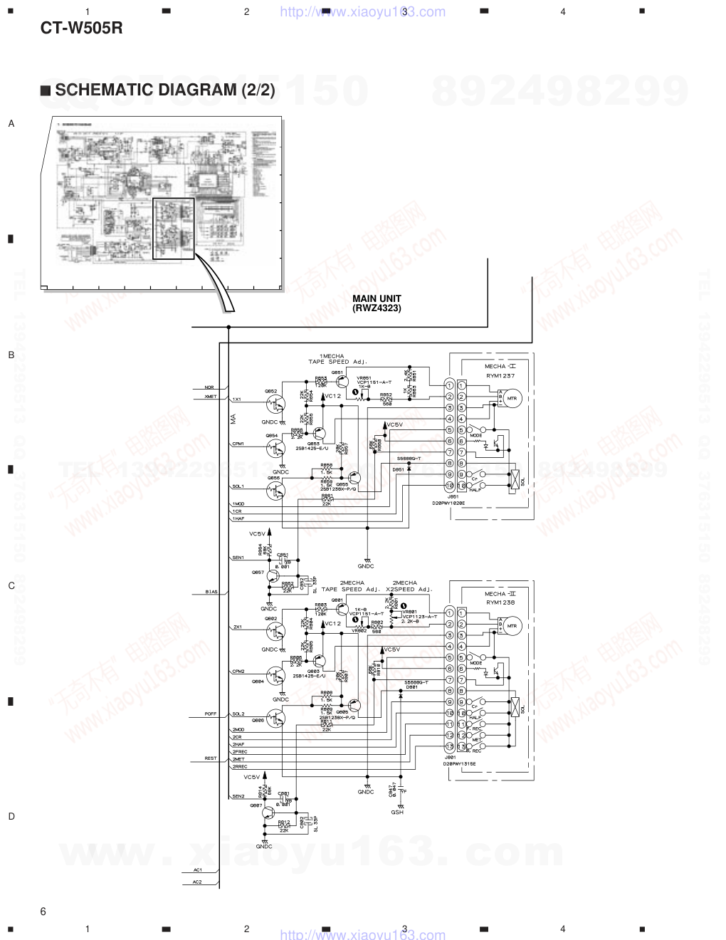 先锋PIONEER CT-W505R电路图-5