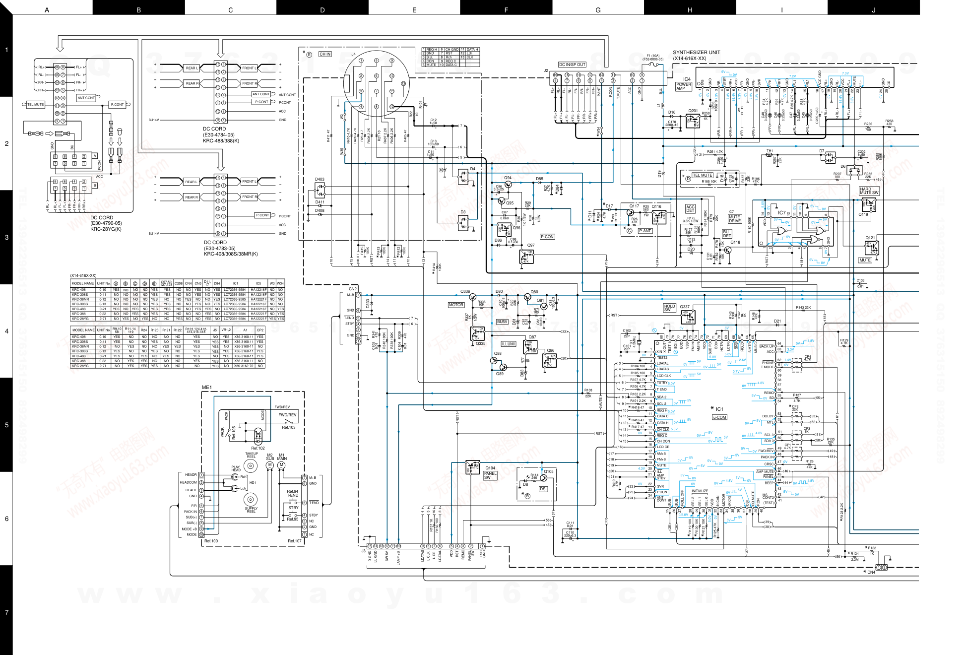 建伍KENWOOD KRC-408磁带录放机电路图-6 建伍KENWOOD KRC-408磁带录放机电路图-6