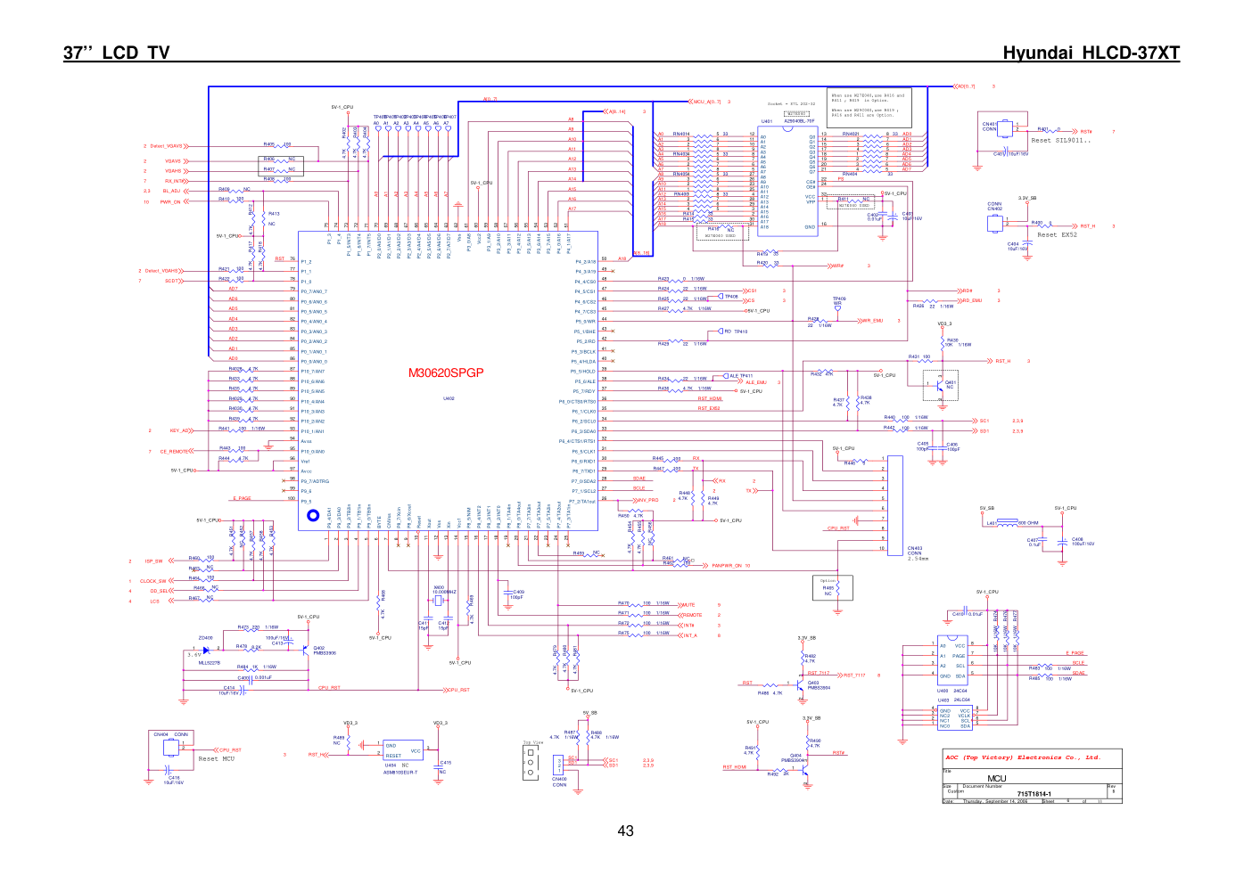 Hyundai现代HLCD-37XT液晶电视电路图-6 Hyundai现代HLCD-37XT液晶电视电路图-6
