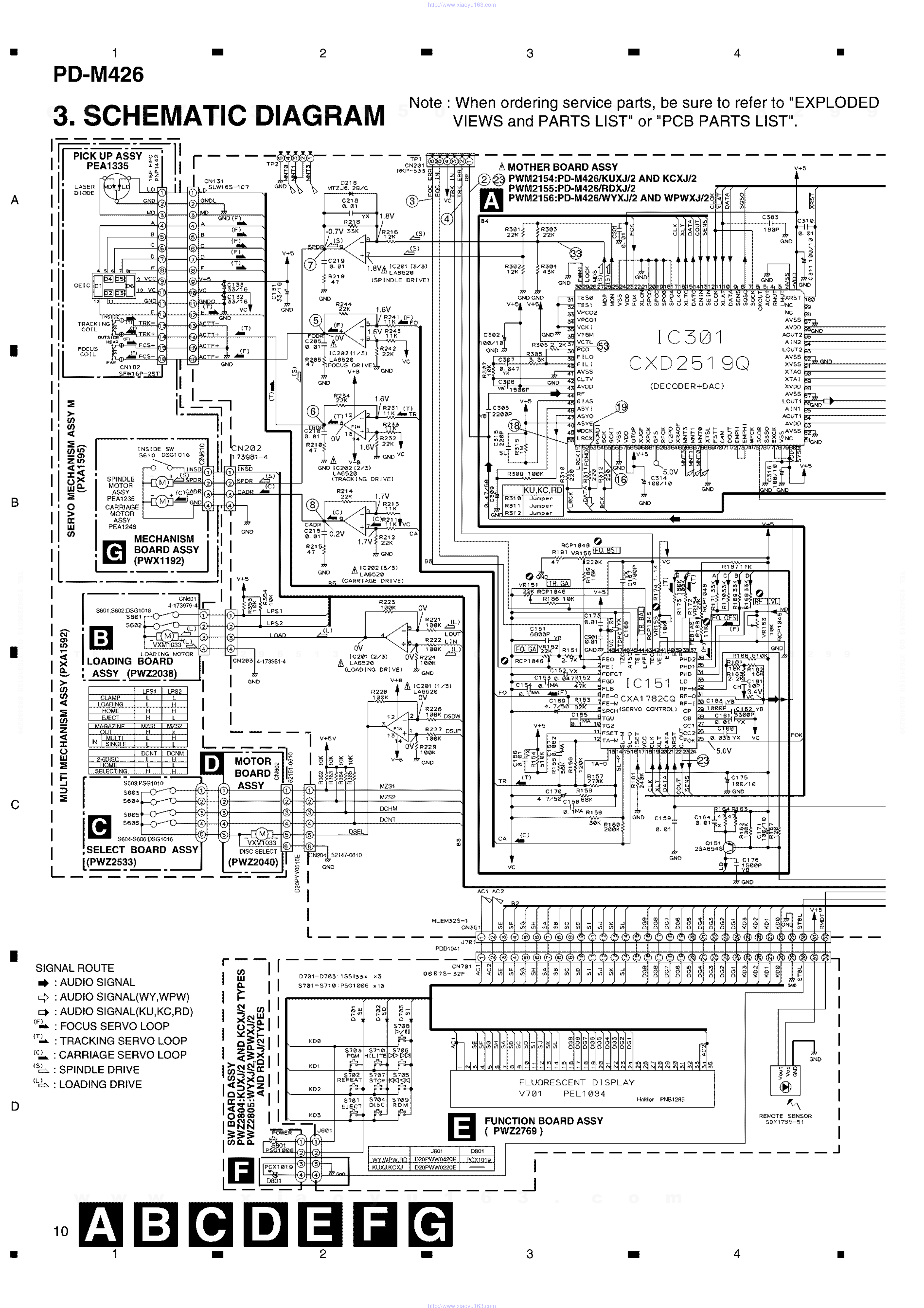 先锋PIONEER PD-M426音响电路图-9