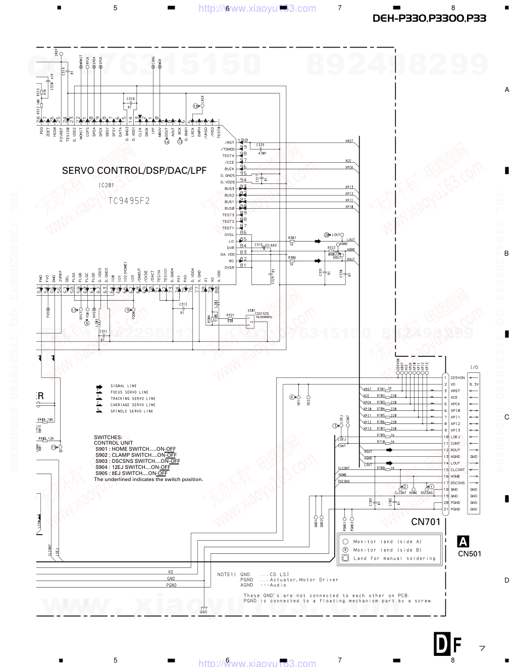 先锋PIONEER DEH-P33X1MUC1电路图-6 先锋PIONEER DEH-P33X1MUC1电路图-6