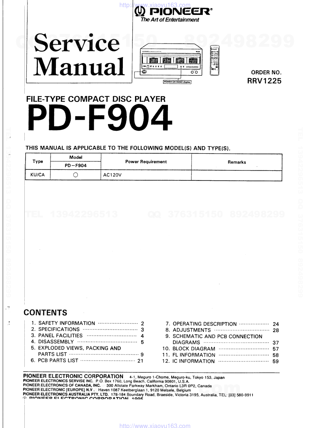 先锋PIONEER PD-F100E音响电路图-8
