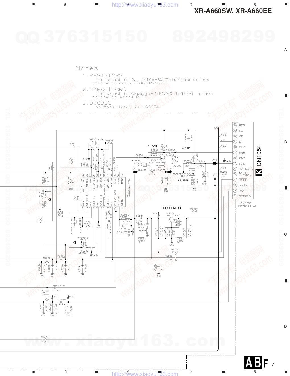 先锋PIONEER XR-A660SW电路图-6 先锋PIONEER XR-A660SW电路图-6