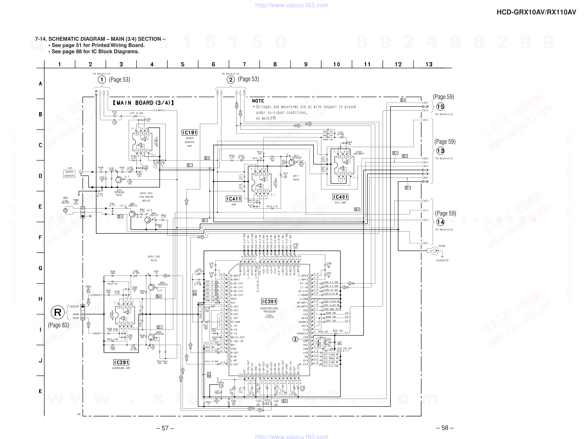 索尼SONY HCD-GRX10AV音响电路图-7 索尼SONY HCD-GRX10AV音响电路图-7