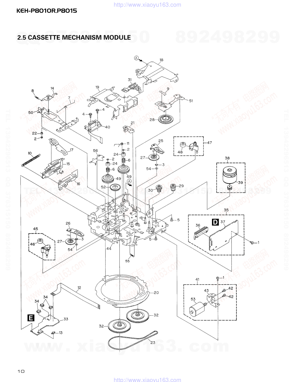 先锋PIONEER KEH-P8010R音响电路图-9