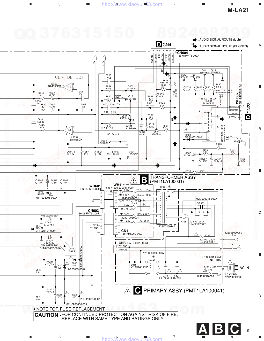 先锋PIONEER M-LA21音响电路图-8