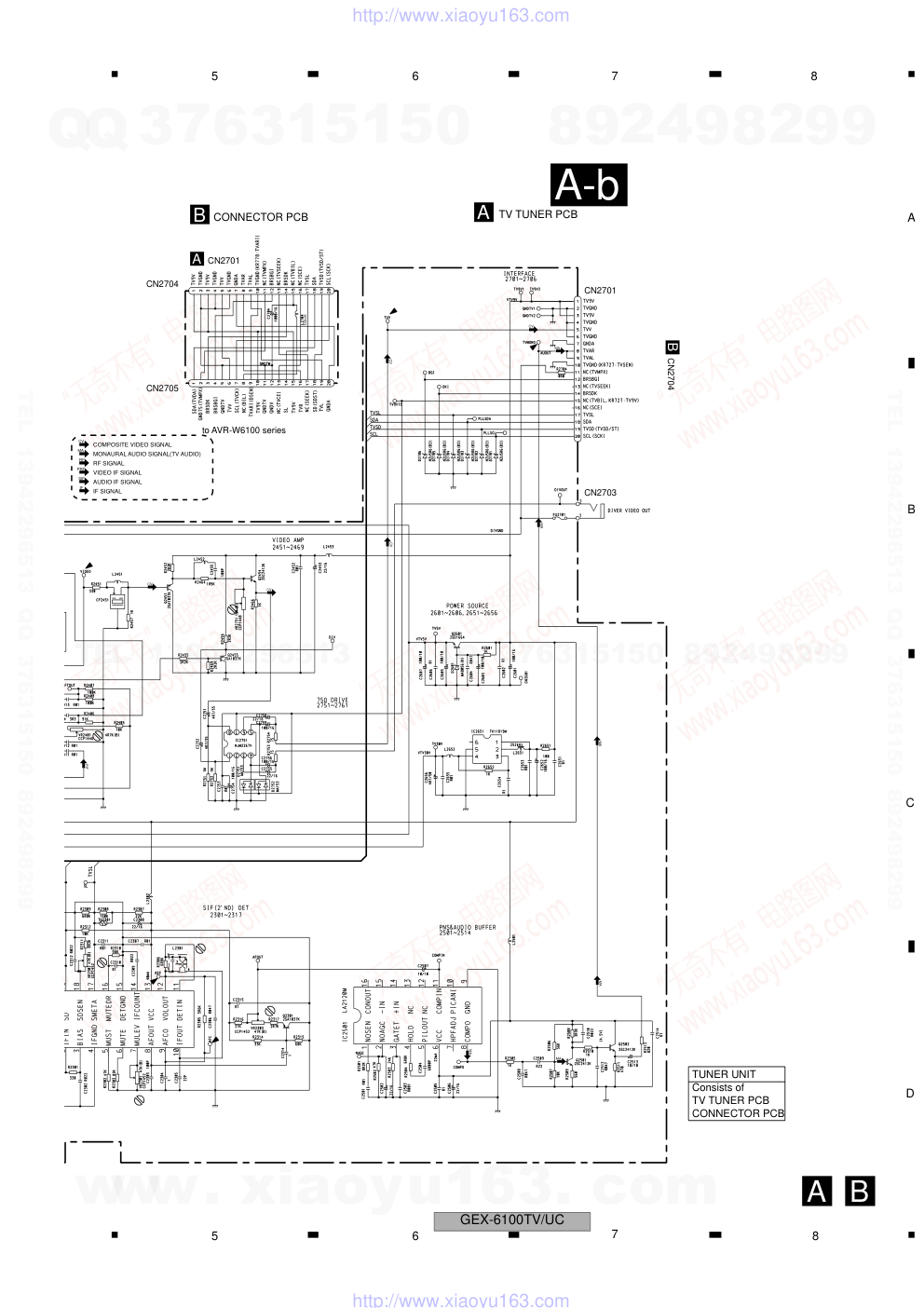 先锋PIONEER GEX-6100TV音响电路图-3 先锋PIONEER GEX-6100TV音响电路图-3
