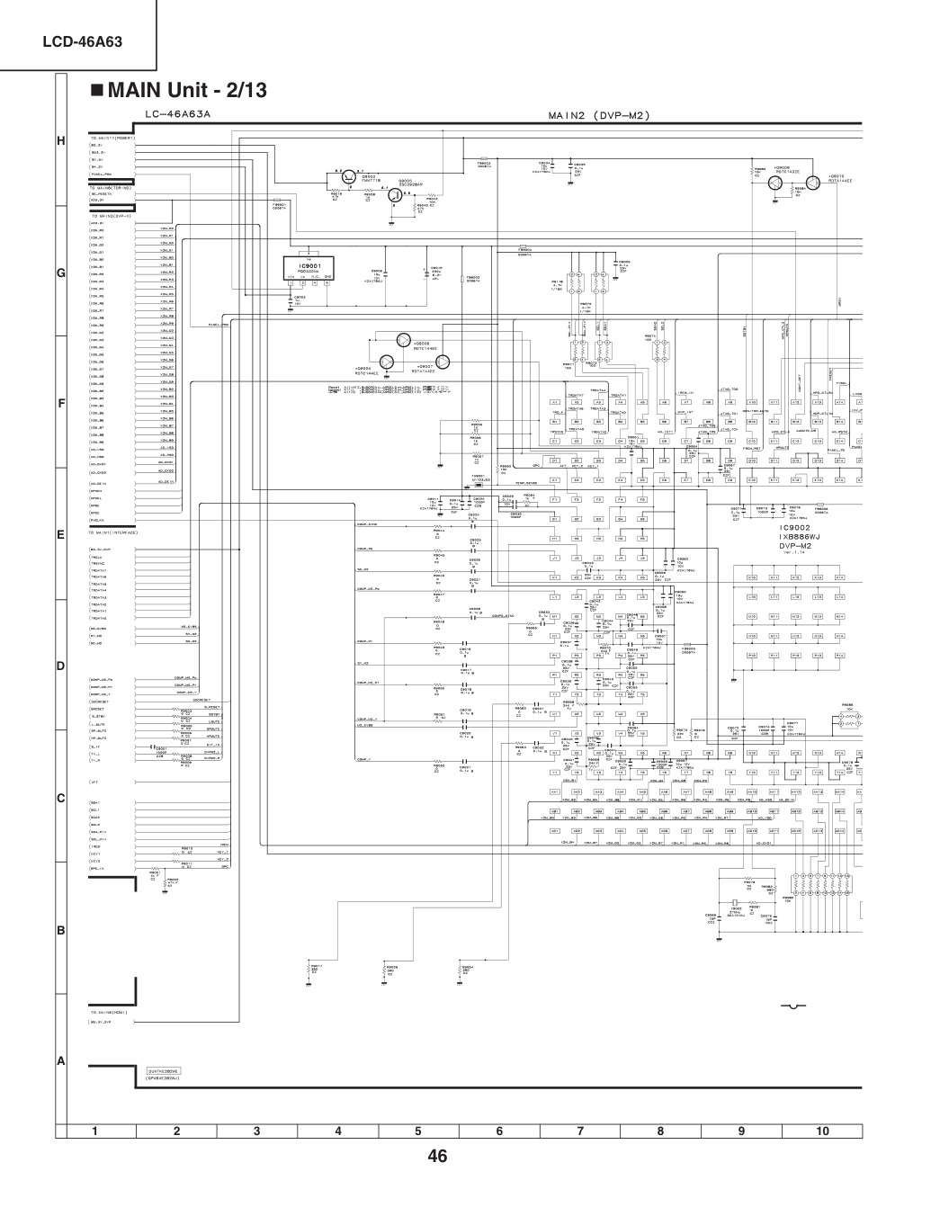 夏普LCD-46A63液晶电视电路图-2 夏普LCD-46A63液晶电视电路图-2