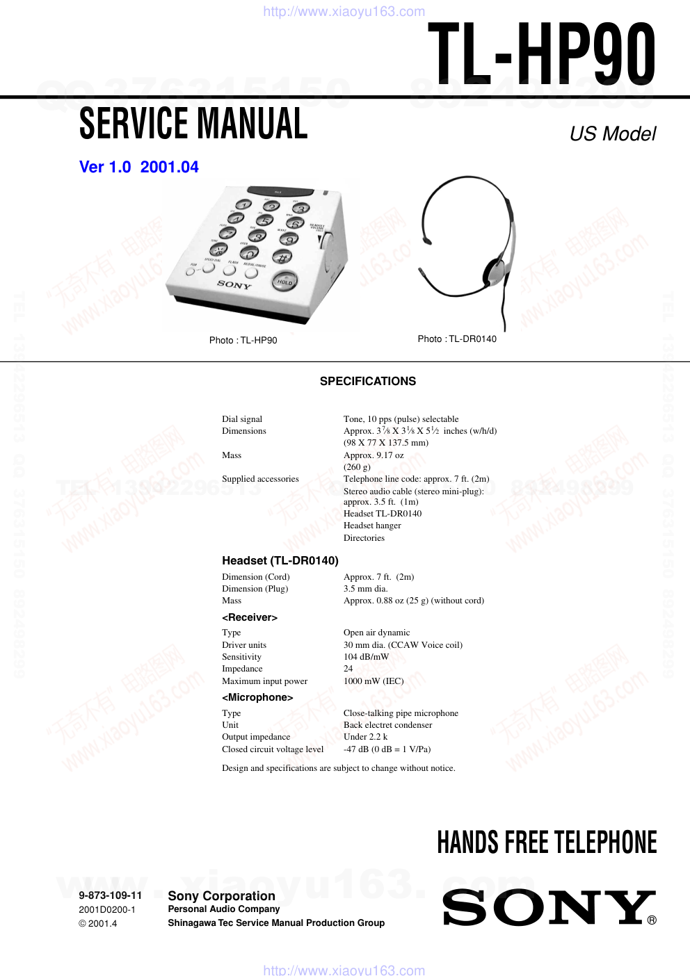 索尼SONY TL-HP90电路图-0