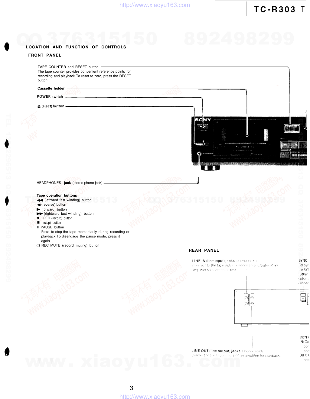 索尼SONY TC-R303电路图-2 索尼SONY TC-R303电路图-2