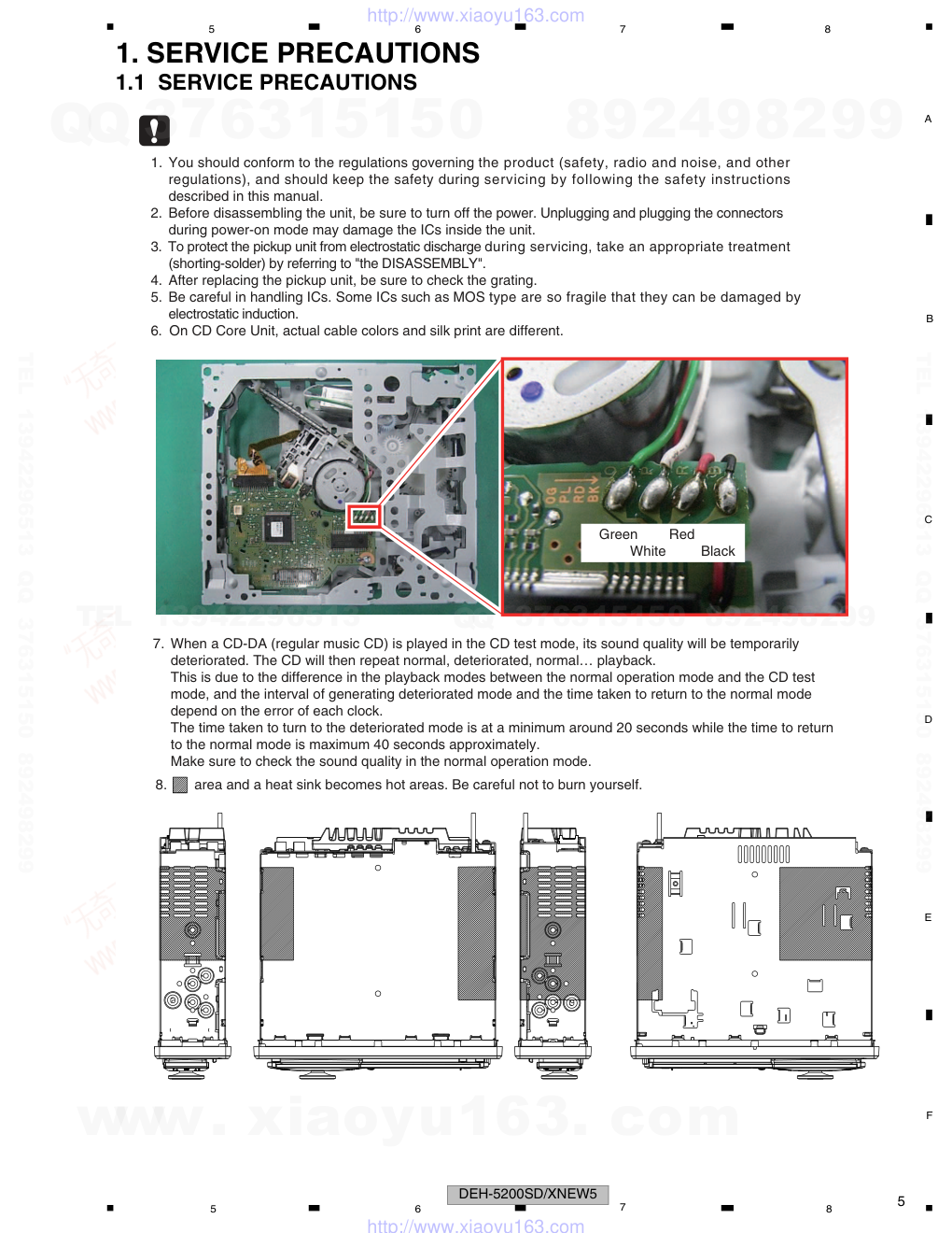 先锋PIONEER DEH-5250SDXNES电路图-4 先锋PIONEER DEH-5250SDXNES电路图-4
