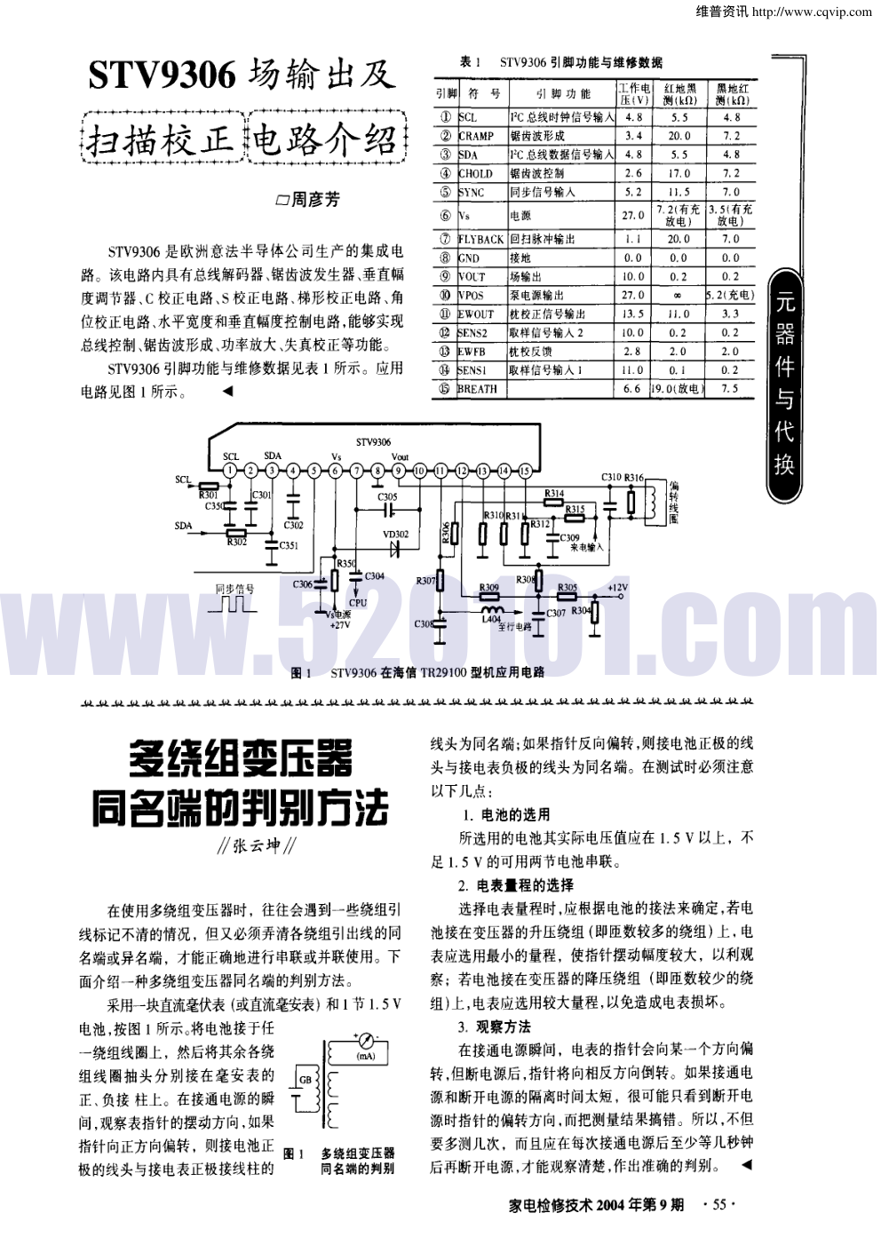 STV9306场输出及扫描校正电路介绍-0 STV9306场输出及扫描校正电路介绍-0