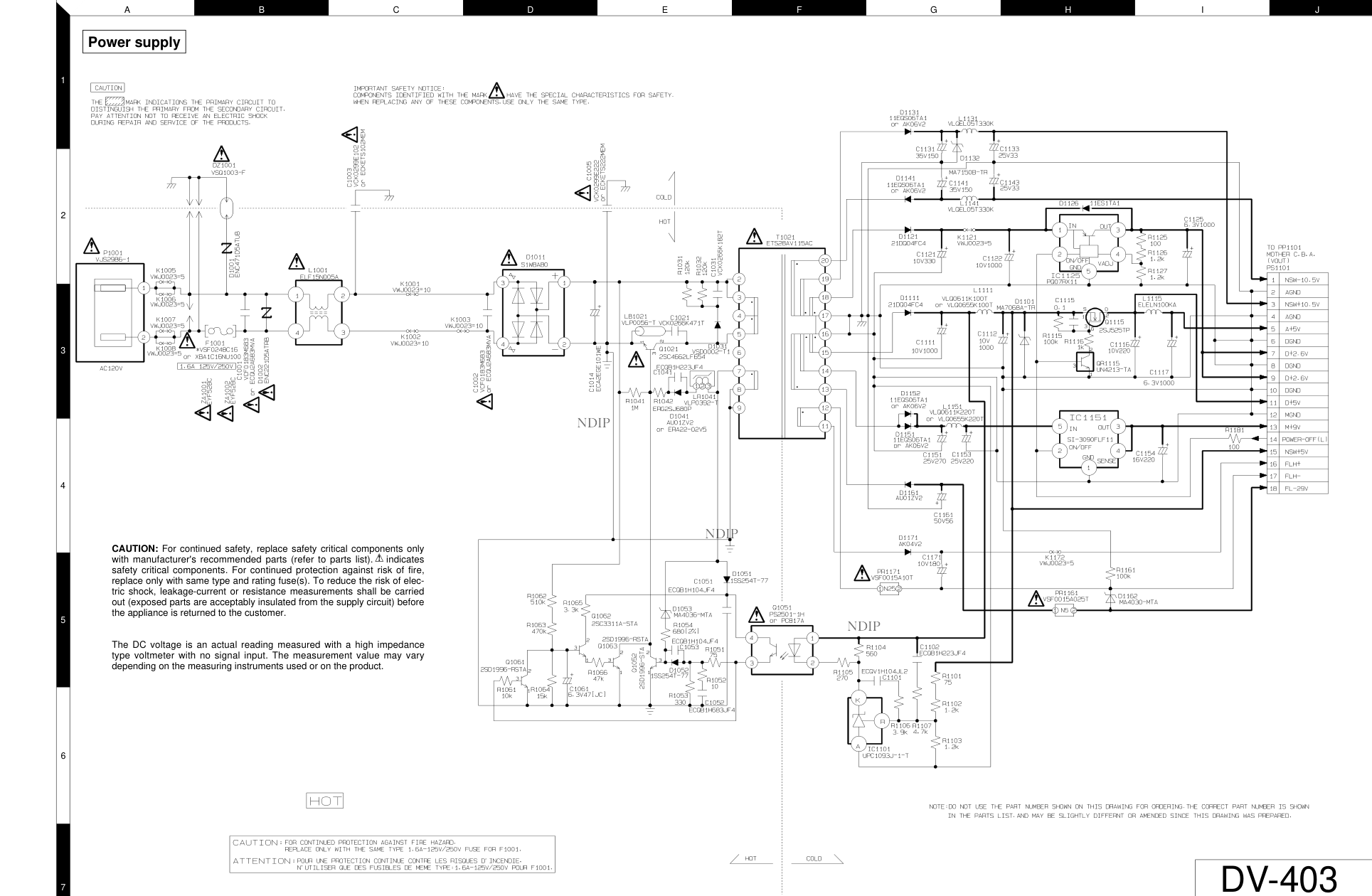 建伍KENWOOD DV-403音响电路原理图-9 建伍KENWOOD DV-403音响电路原理图-9