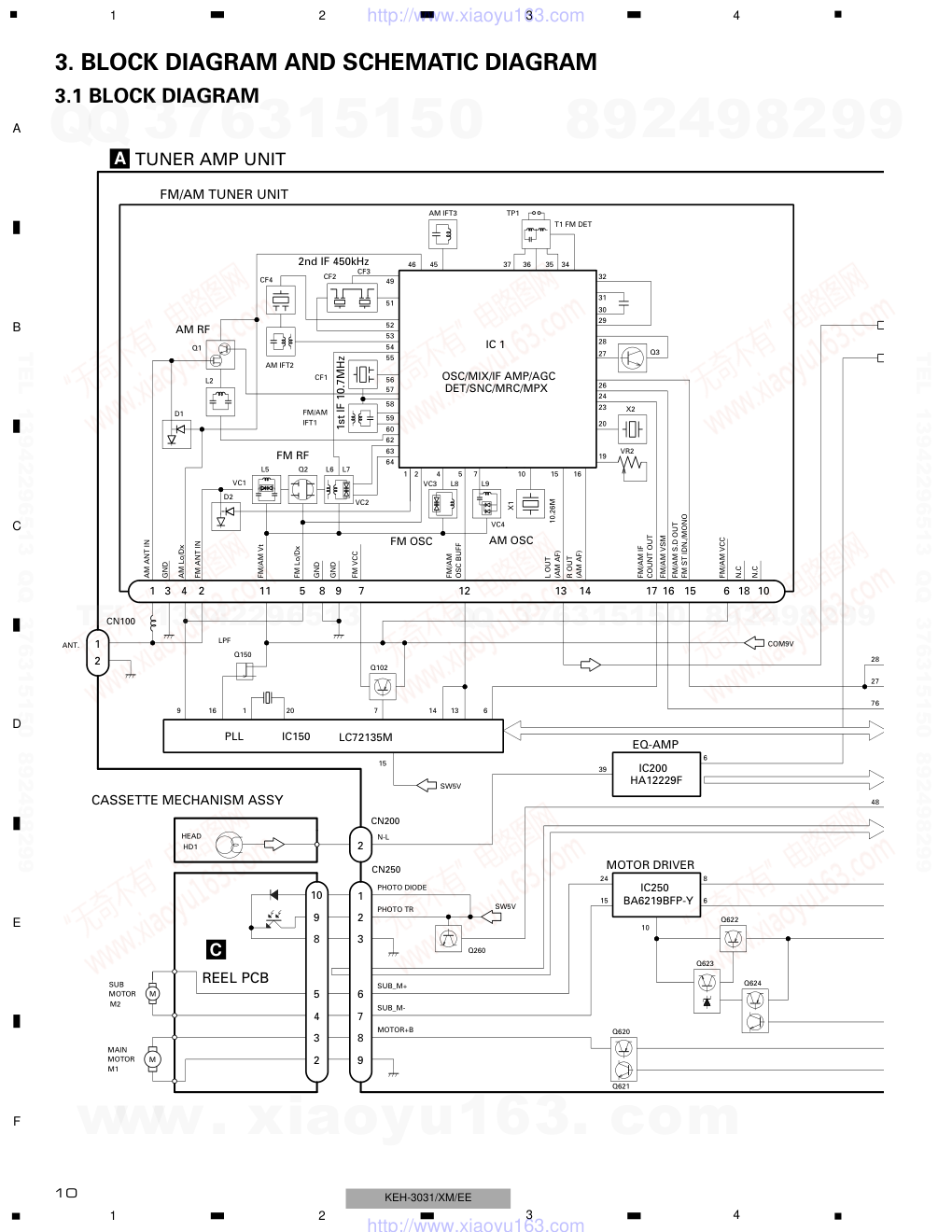 先锋PIONEER KEH-3031音响电路图-1 先锋PIONEER KEH-3031音响电路图-1