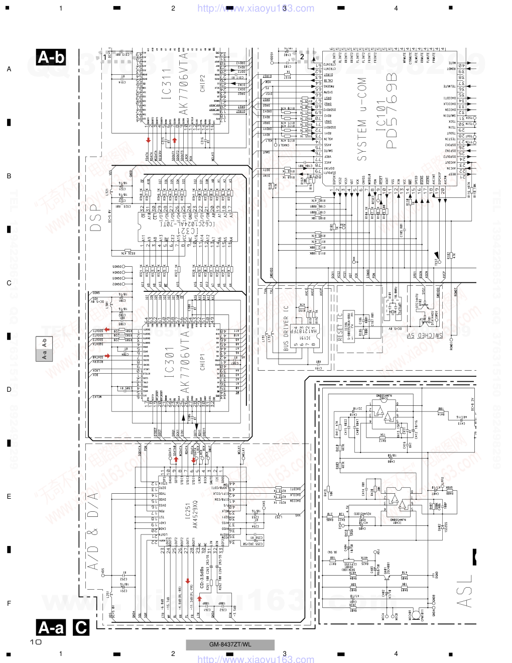 先锋PIONEER GM-8437ZT音响电路图-9 先锋PIONEER GM-8437ZT音响电路图-9