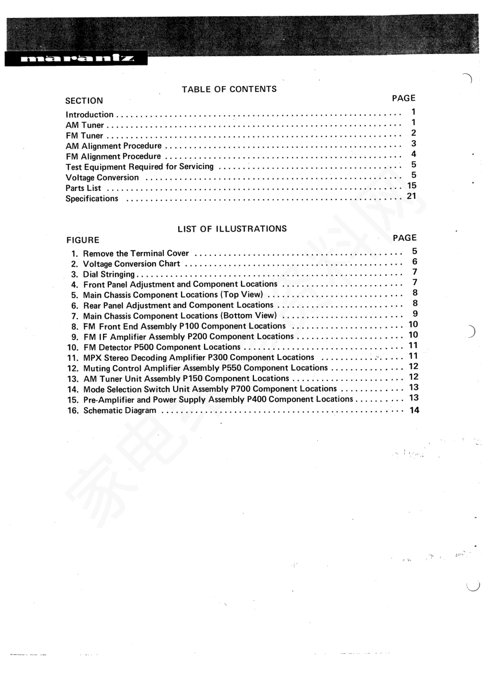 马兰士110收音机电路图-1 马兰士110收音机电路图-1