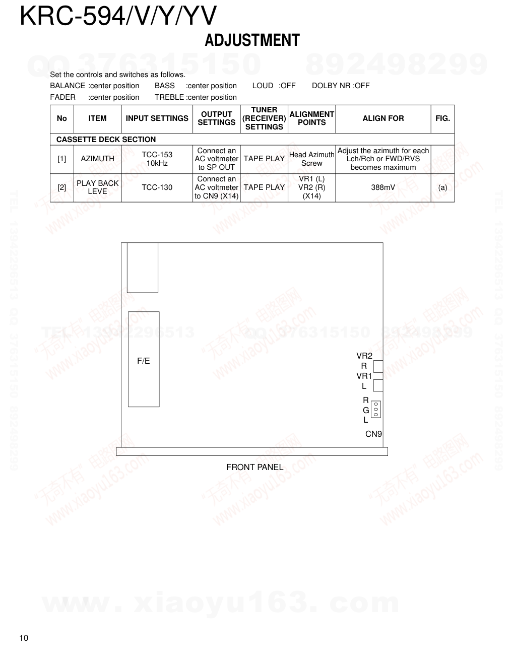 建伍KENWOOD KRC-594磁带录放机维修手册-9 建伍KENWOOD KRC-594磁带录放机维修手册-9