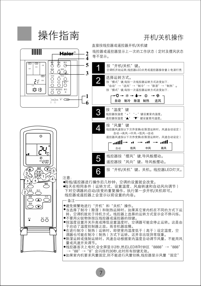 海尔KMR(d)-90Q空调使用说明书-9 海尔KMR(d)-90Q空调使用说明书-9