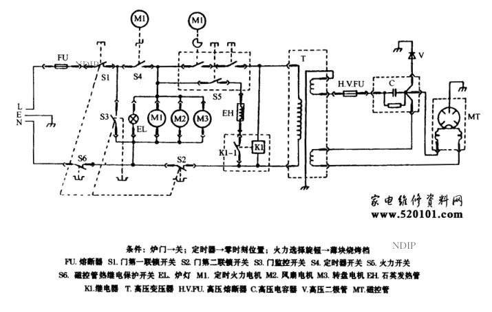 格兰仕WD700机械式烧烤型微波炉电路图-0
