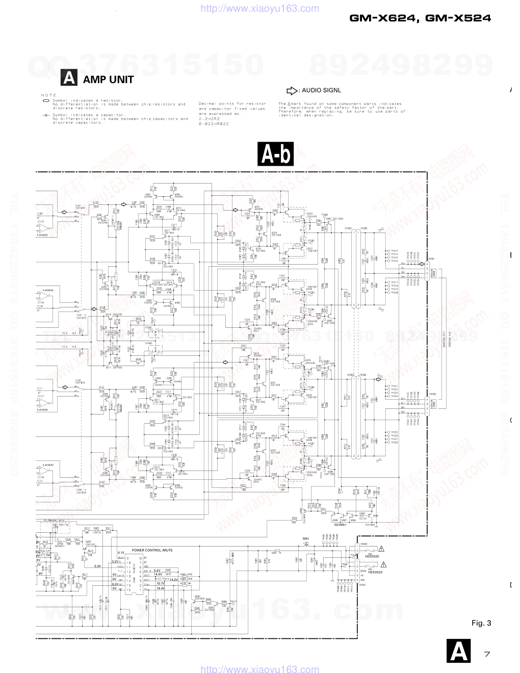 先锋PIONEER GM-X624音响电路图-6 先锋PIONEER GM-X624音响电路图-6