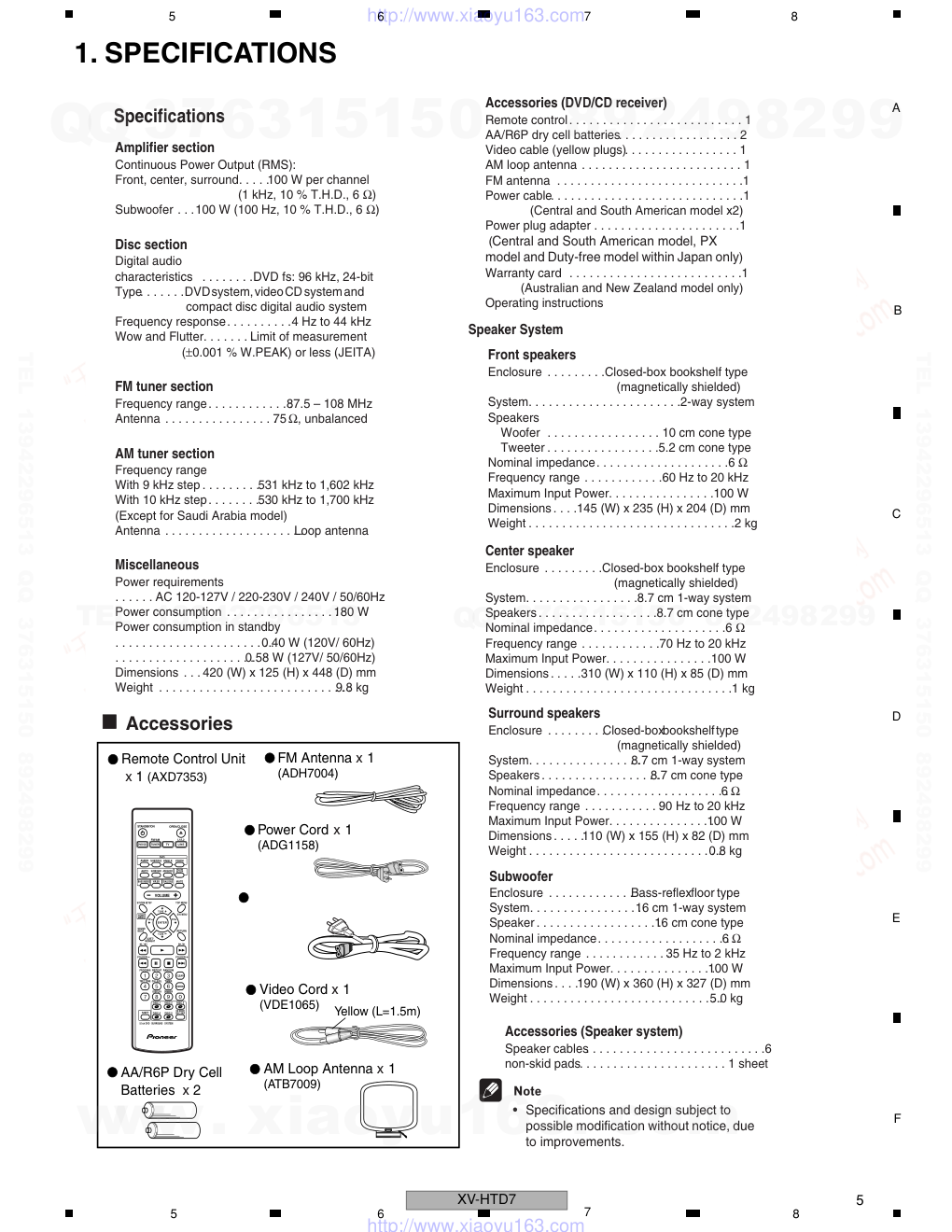 先锋PIONEER XV-HTD7电路图-4 先锋PIONEER XV-HTD7电路图-4