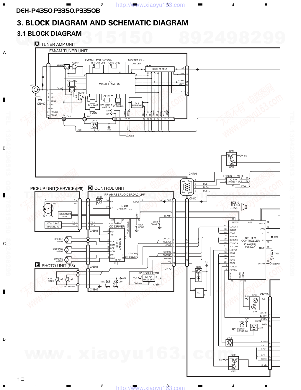 先锋PIONEER DEH-P3350BX1N电路图-9 先锋PIONEER DEH-P3350BX1N电路图-9