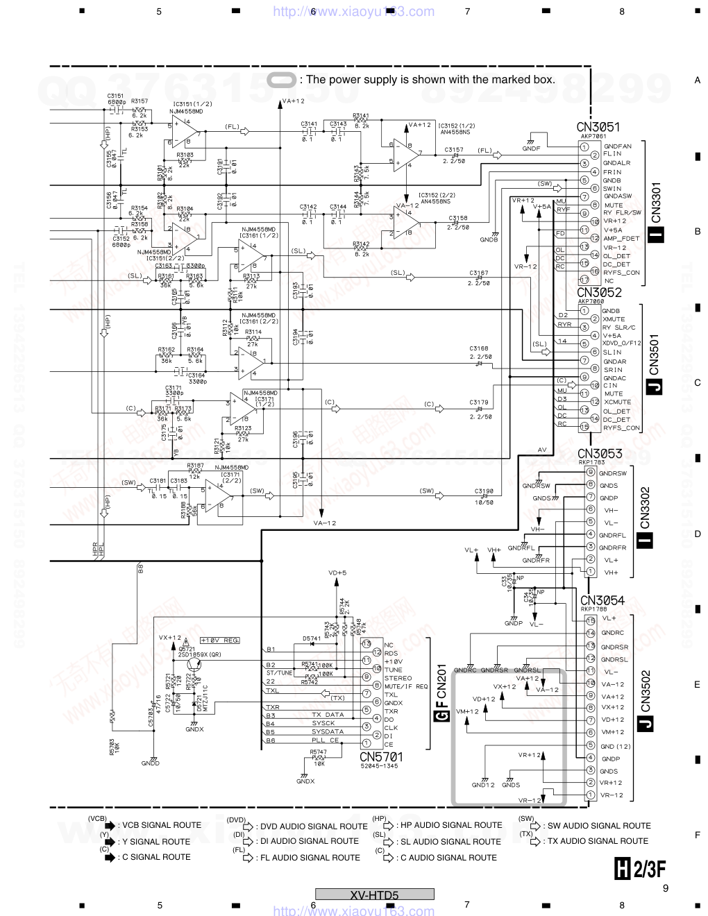 先锋PIONEER XV-HTD5电路图-8 先锋PIONEER XV-HTD5电路图-8