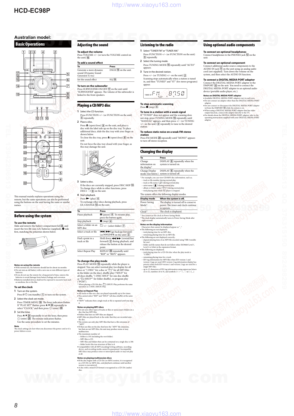 索尼SONY HCD-EC98P音响电路图-7 索尼SONY HCD-EC98P音响电路图-7