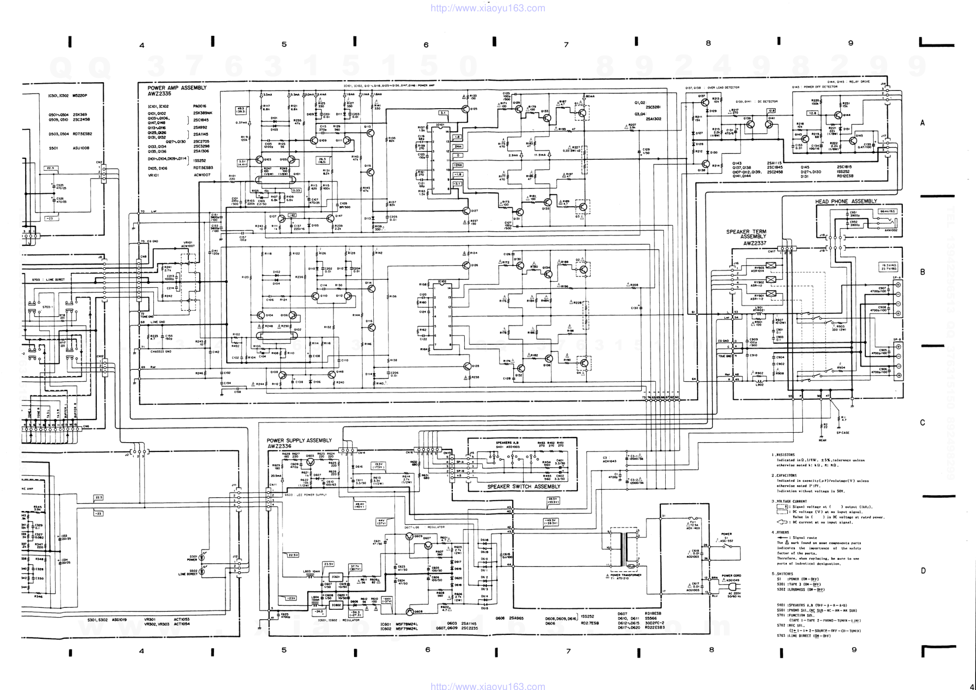 先锋PIONEER A-656-S音响电路原理图-5 先锋PIONEER A-656-S音响电路原理图-5