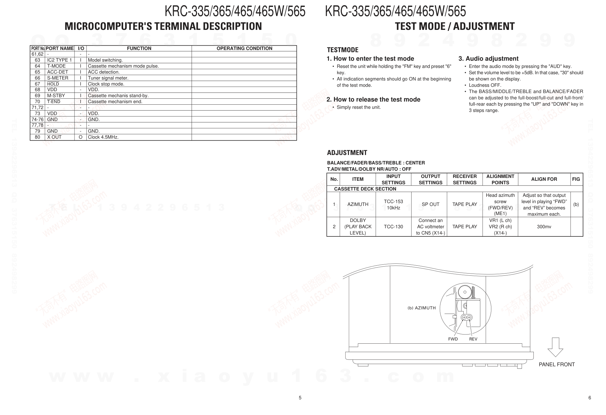 建伍KENWOOD KRC-365磁带录放机维修手册-4 建伍KENWOOD KRC-365磁带录放机维修手册-4
