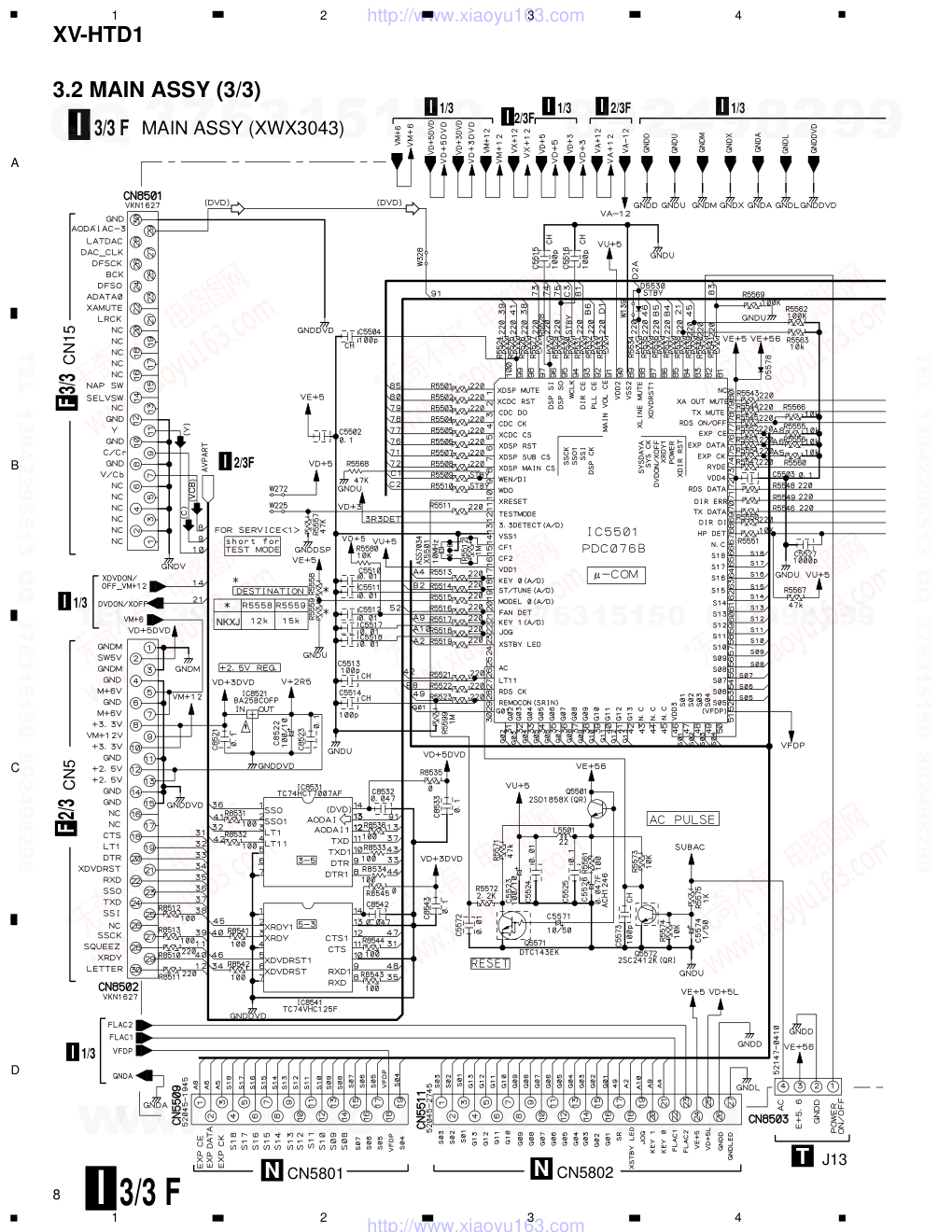 先锋PIONEER XV-HID1电路图-7 先锋PIONEER XV-HID1电路图-7