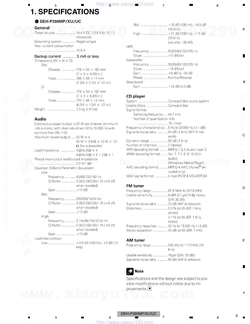 先锋PIONEER DEH-P390MPXUUC电路图-4 先锋PIONEER DEH-P390MPXUUC电路图-4