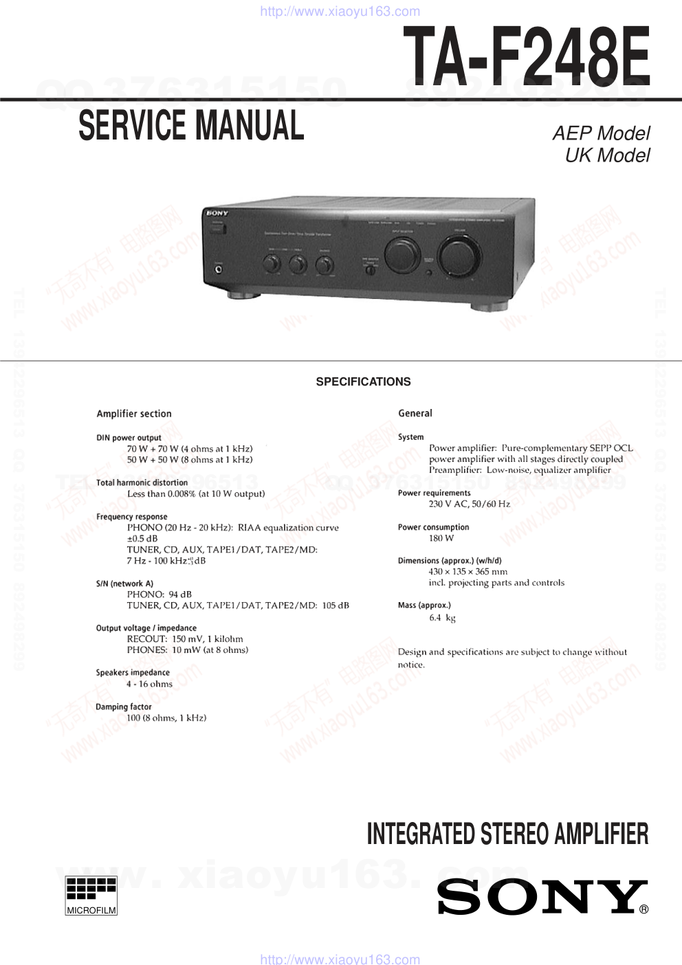 索尼SONY TA-F248E音响电路原理图-0