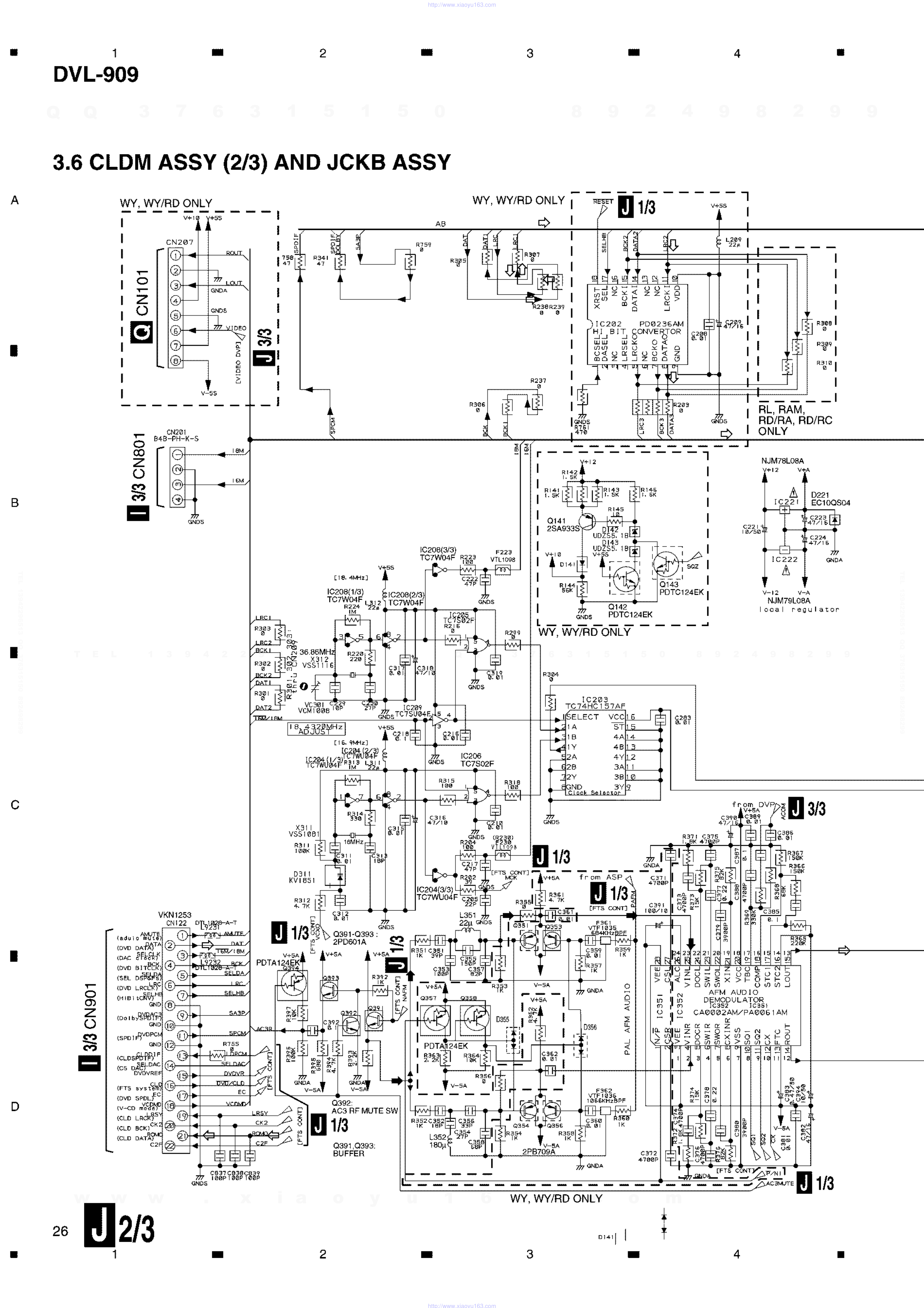 先锋PIONEER DVL-909音响电路图-8