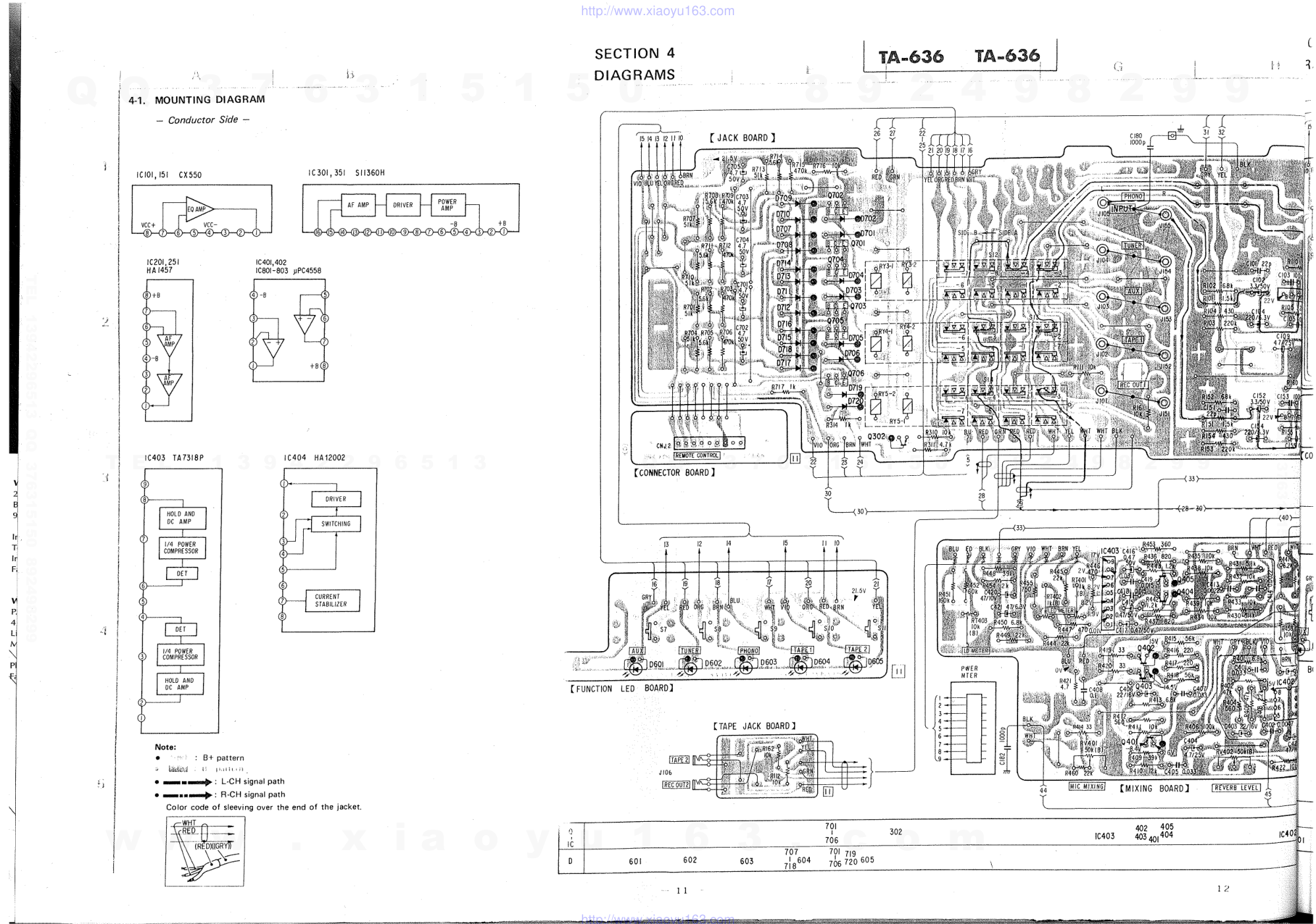 索尼SONY TA-636音响电路原理图-2 索尼SONY TA-636音响电路原理图-2