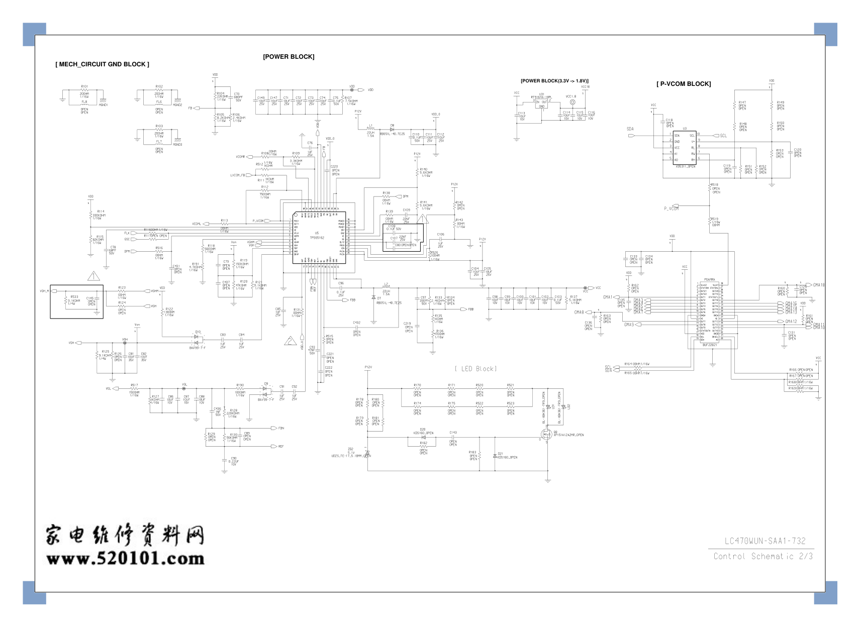 LG LC470WUN-SAA2-731逻辑板电路原理图-1 LG LC470WUN-SAA2-731逻辑板电路原理图-1